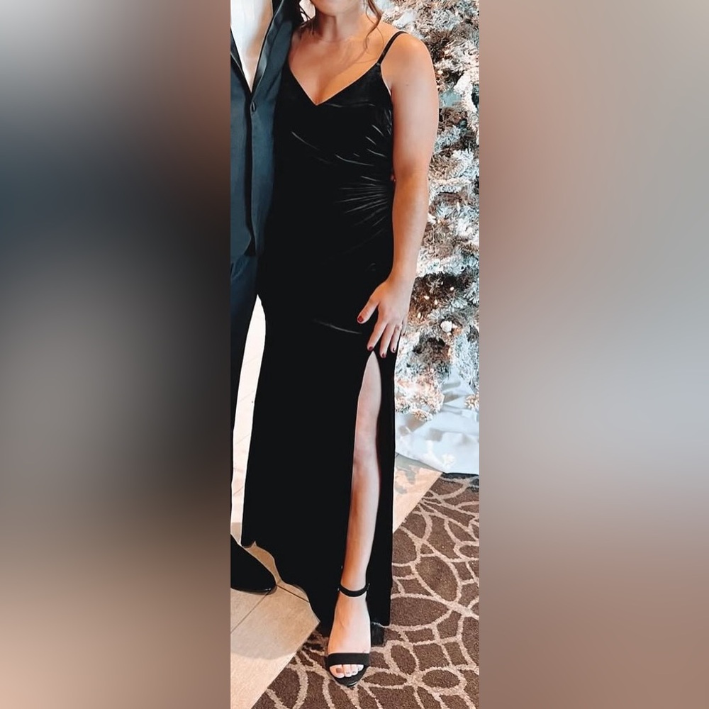 Revelry Black Velvet Dress